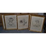 * A collection of French 18th century style fashion prints, framed and glazed (7)