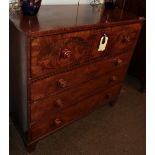 An early 19th century mahogany bureau/chest of drawers