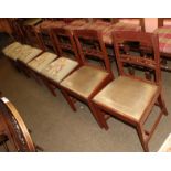 Seven mixed mahogany dining chairs