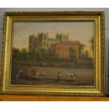 British School (19th century) Minster House, Ripon, oil on board, 30cm by 38.5cm Provenance: