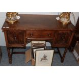 A 20th century oak desk