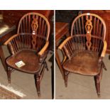A pair of Ash & Elm Windsor chairs
