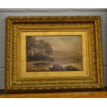 British School (19th century) view of Friars Crag, Derwentwater, oil on canvas, indistinctly signed,