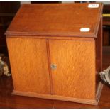 A late Victorian oak correspondence box