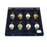 A Westminster mint set 'The Legends of the Sea' pocket watch collection, 18ct gold plated, with