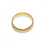 A 22 carat gold band ring, finger size K. Gross weight 4.28 grams