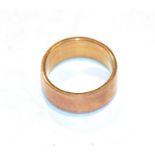 A 9 carat gold band ring, finger size P. Gross weight 7.28 grams