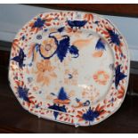 A 19th century Masons Imari palette meat plate