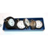 A silver pair cased verge pocket watch signed Jno Monkhouse, Darlington, two silver pocket watches