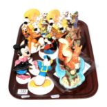 A group of Royal Dalton Mickey Mouse and other Disney models, Bunnykins etc