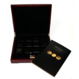 The Story of Gold, Proof Gold Coin Collection of 12x 0.5g coins issued by Tristan da Cunha. The