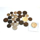 A collection of 26 x British and World Silver Coins and Tokens consisting of: George I, 1721