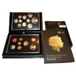 2 x UK Proof Sets comprising: 2012 a set of 10 coins: 8 x 'definitive' circulating coins: £2 (