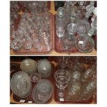 Cut glass including dishes, decanters etc
