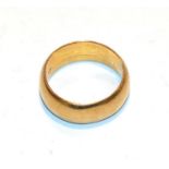 A 22 carat gold band ring, finger size M . Gross weight 8.81 grams.