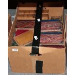 Quantity of leather bound books including 6 (of 7) volumes of 1768 Collins' Peerage