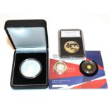 Gold Proof Britannia 50p 2015, 0.8g (1/40th oz) .999 gold, reverse design by Antony Dufort,