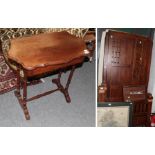 Two Edwardian walnut occasional tables