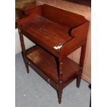 A George III mahogany washstand with gallery back