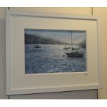 James Bartholomew (Contemporary) ''Low Sun Windermere'' Signed, pastel, 33cm by 50.5cm Framed but