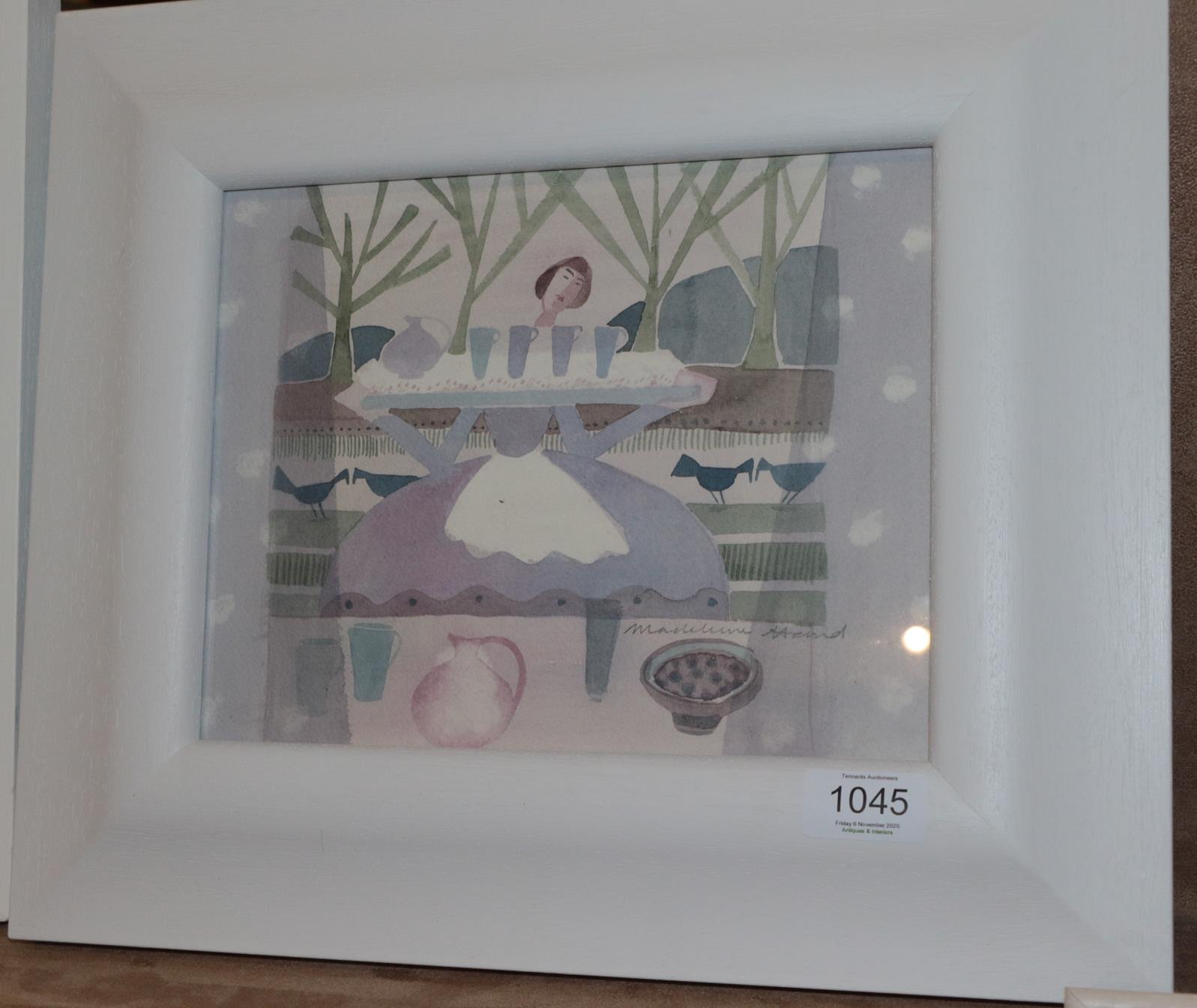 Madeline Hand (b.1959) Scottish ''Table Service'' Signed, watercolour, 19.5cm by 24.5cm