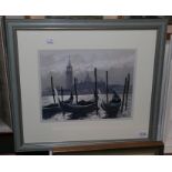 Terry Logan (1938) ''Nocturne San Giorgio'' Signed, watercolour, 23cm by 29cm Artist's Resale