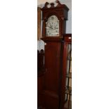 A George III oak eight-day longcase clock, with painted arch dial, Samuel North Leckonfield