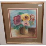Moila Powell (1895-1994) Irish Still life of assorted Roses Initialled, pastel, 39cm by 33.5cm