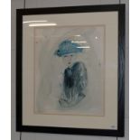 Michael Gibbison (b.1937) ''Pam Ayres'' Signed, watercolour, 53.5cm by 46.5cm Artist's Resale