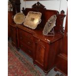 Victorian mahogany sideboard, 174cm by 56cm by 160cm high