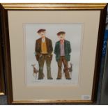 Terence McArdle (b.1940) ''Northumbrian Pit Men'' Signed, watercolour, 30cm by 21.5cm Artist's
