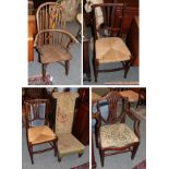 A Windsor chair and four others (5)