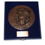 Leo Solomon (1919-1976) Medallion of L.S. Lowry Signed and dated (19)75, numbered 22/300, bronze,