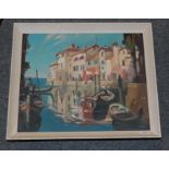 John R Townsend (1930-2013) Venetian canal Signed, oil on canvas, 44.5cm by 55cm Artist's Resale