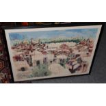 Samuel Katz (b.1927) View of Jerusalem Signed and numbered Artist's Proof 39/50, lithograph, 58cm by