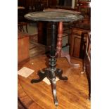 Victorian papier mache tilt-top table