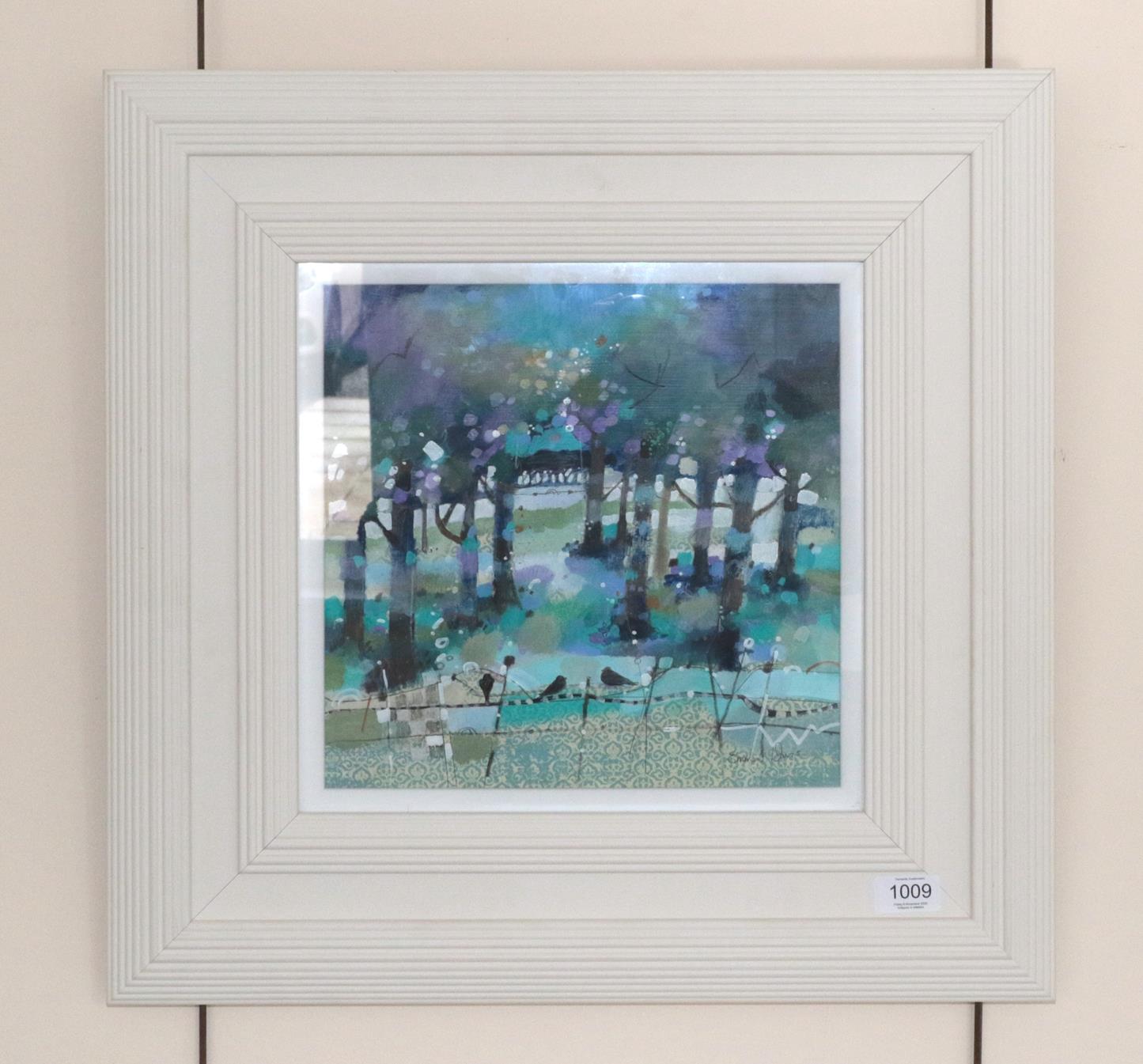 Emma Davis RSW (Contemporary) ''Dawn Chorus'' Signed, inscribed verso, oil on board, 28.5cm by