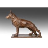 Sally Arnup FRBS, ARCA (1930-2015) ''German Shepherd'' Signed and numbered IV/X, bronze, 39cm high