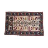 Shirvan Prayer Rug South East Caucasus, modern The cream field of geometric motifs and angular vines