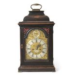 A George III Striking Table Clock, signed NathL Style, London, circa 1760, ebonised veneered case