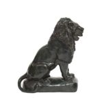 Antoine-Louis Barye (1795-1875): Lion Assis No.4, bronze, signed BARYE, 18cm high See illustration