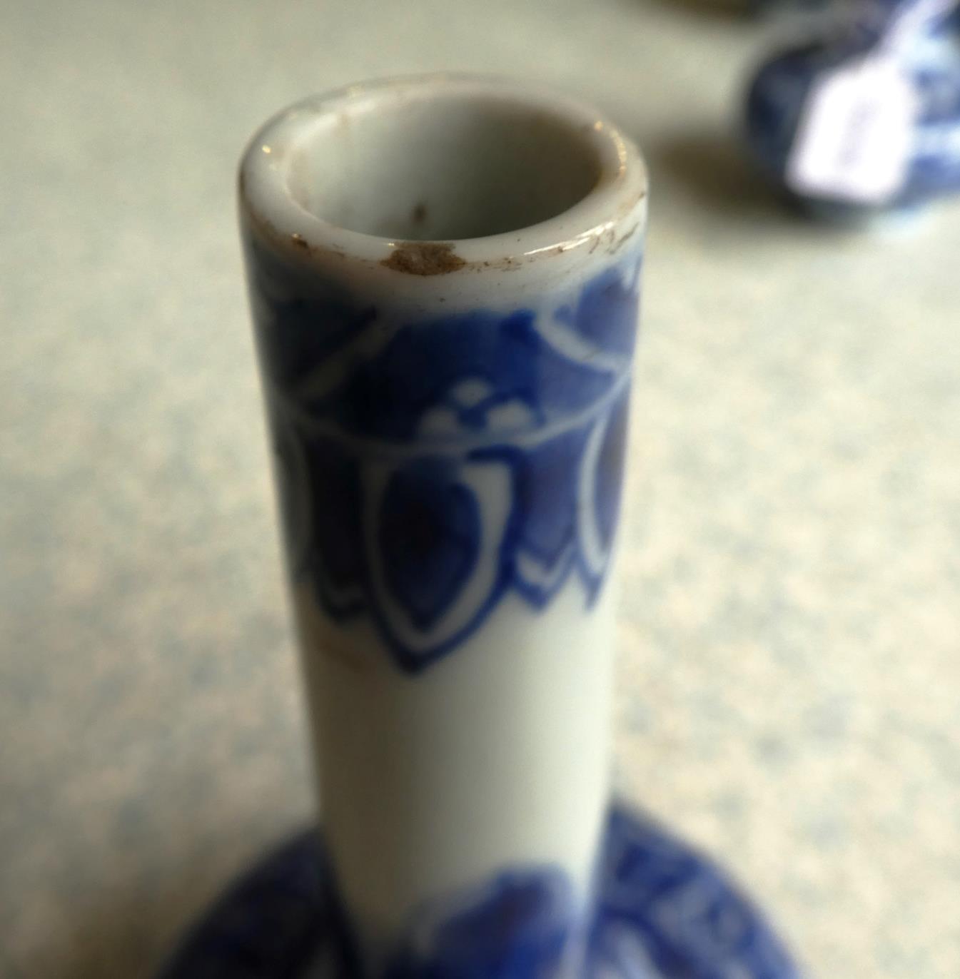 A Matched Garniture of Five Chinese Porcelain Bottle Vases, Kangxi, painted in underglaze blue - Image 46 of 48