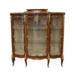 A French Louis XV/Transitional Style Kingwood and Gilt Metal Mounted Breakfront Vitrine, early