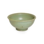 A Longquan Celadon Glazed Bowl, Ming Dynasty, of circular form with everted rim, 15.5cm diameter.