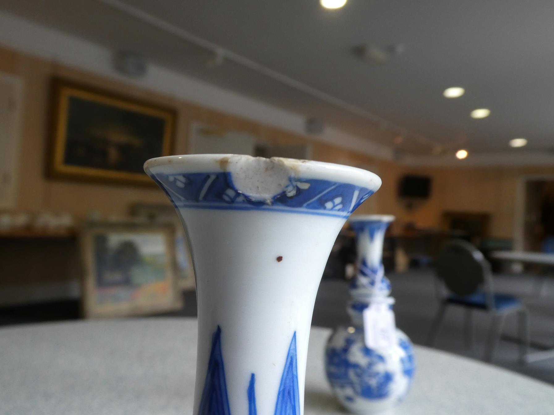 A Matched Pair of Chinese Porcelain Double Gourd Vases, Kangxi, with trumpet necks, painted in - Image 29 of 31