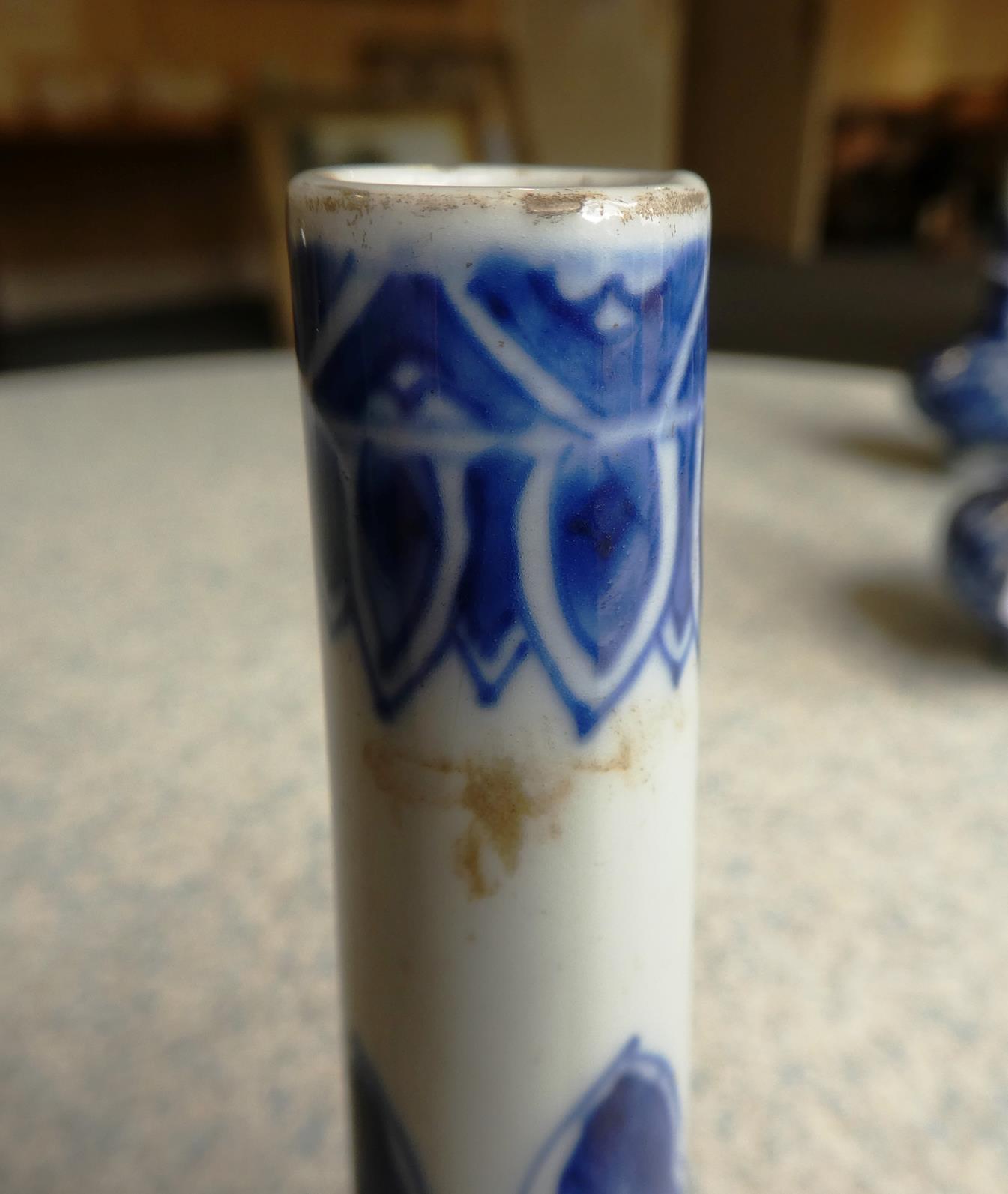 A Matched Garniture of Five Chinese Porcelain Bottle Vases, Kangxi, painted in underglaze blue - Image 45 of 48