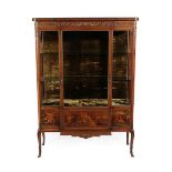 A Louis XVI Transitional Style Kingwood and Gilt Metal Mounted Vitrine, late 19th century, of