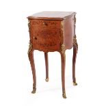 A French Louis XV Style Rosewood, Marquetry and Gilt Metal Mounted Bedside Cupboard, late 19th