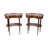 A Pair of 20th Century Mahogany and Gilt Metal Mounted Louis XV/Transitional Style Tables