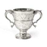 A George III Irish Silver Cup, by Richard Williams, Dublin, 1770, inverted bell-shape and on